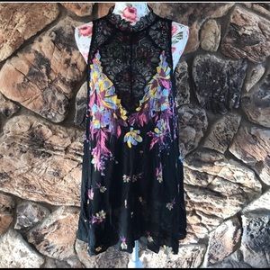 Free People lace detail floral dress